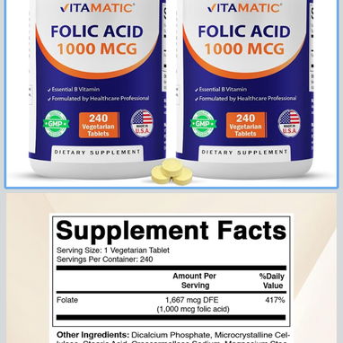 Ácido Fólico 1mg(240 tabletas) - 2/2