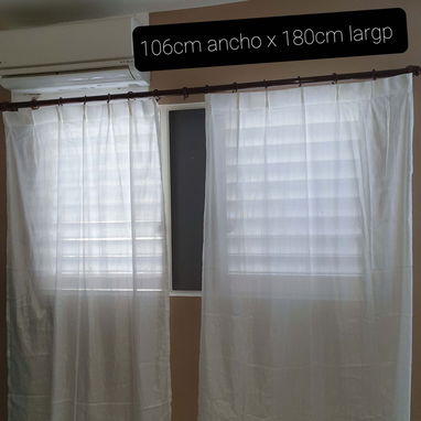 4 paños de cortinas; 2 blackout y 2 transperentes - Img 117339450