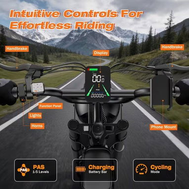 ☎️53544655 🛵 Entrega Gratis ⭐ 🚲 Bicicleta Eléctrica para Adultos – Motor de 749W y Batería 48V 15.6Ah⭐ - 5/9