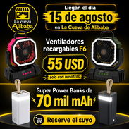 Ventilador recargable F6S 20000 mah y cargador portatil 70000 mah - Img 57067962