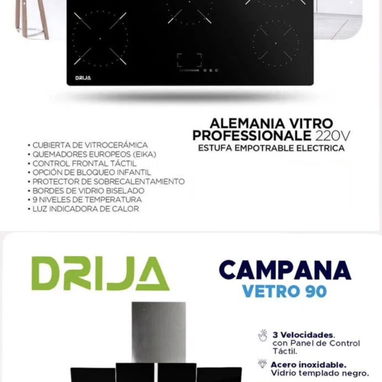 Cocina de inducción y campana extractora - 2/3