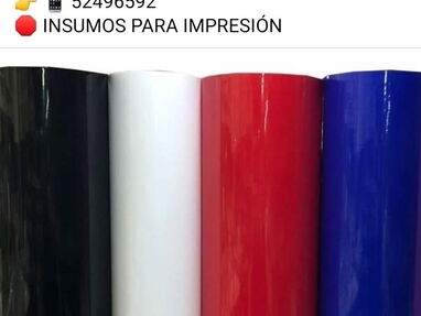 Vinilo textil básico (Azul, rojo, negro) 7 usd x metro         Insumos para impresión  52496592 - Img main-image