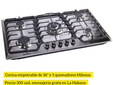 Cocina empotrable de 5 quemadores Milexus - Img main-image-45585093