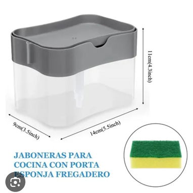 💜Dispensador de detergente con esponja para fregar(DH) - 3/6