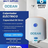 En rebaja Calentador de agua eléctrico marca OCEAN de 50 litros - Img 54719131