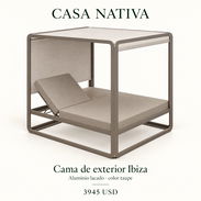 ✨ Ibiza — Cama de exterior en aluminio lacado, color taupe | Diseño premium - Img 58111418