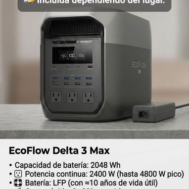 Ecoflow delta 2, delta 3 clásica,delta 3 max, delta 3 plus,etc, baterías extra,Bluetti, Oupes, Gnercell y convertidores - Img 124152843