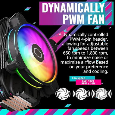 Vendo Disipador de CPU Cooler Master Hyper 212 Halo ARGB en 55 usd con mensajería 🏍 libre de costo para Playa, Vedado, - Img 99972335