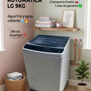Lavadora automática 9kg afua fria y caliente no es inverter transporte incluido segun la zona - Img 55459198