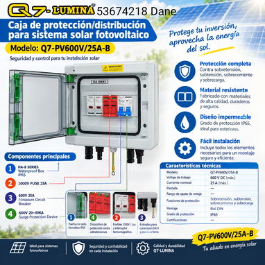 caja distribuidora para paneles 25A - 2/2