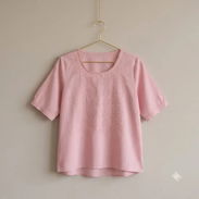 Blusa Casual de mujer Rosa Pastel talla M - Img 57070019
