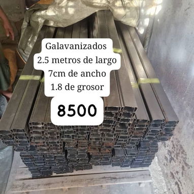 Purles galvanizados 2.5 de 12cm ,6ML, purles 2.50mx2.5 grosorx 7de ancho , planchuelas , tejas olitas galvanizadas ,ect - 3/5
