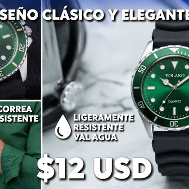 Reloje con Pulsera-Correa-Manillas de cuero y d Silicona o goma. Reloje con esfera d color azul,verde,rojo,negro,dorado - Img 121798441