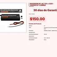 INVERSOR DC-AC 12V a 120V - 3000W Q7-LUMINA VPT#-0150 - Img 55220305
