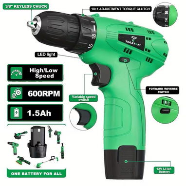 Taladro Inalámbrico 12V Baterías recargables - Img 122732816