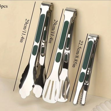Set de 3 pinzas de cocina de aluminio - 2/2