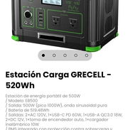 Estación Carga GRECELL - 520Wh. Batería de 519.48Wh - Img 57059940