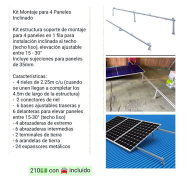 Paneles solares 500w y kit para poner paneles - Img 122278461
