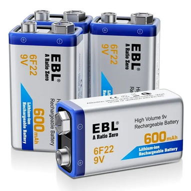 Pilas Recargables  AAA y de 9V nuevas ! - 5/6