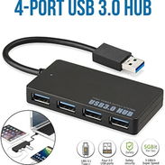 Hub USB 3.0 de alta velocidad de 4 puertos, negro - Img 58023907