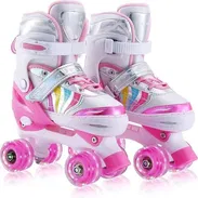 Patines Ajustables para Niños y Niñas – Color Blanco y Rosa 89 usd - Img 58063333