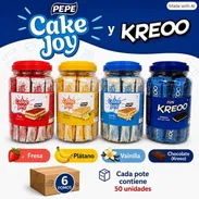 🍰 PEPE CAKE JOY & KREOO | PASTELITOS EN POTE 😋 ¡Deliciosos pastelitos en pote! 📦 50 unidades/pomo 📦 6 pomos/caja - Img 57784837