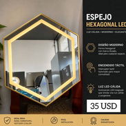 ESPEJO HEXAGONAL LED - Img 55384255
