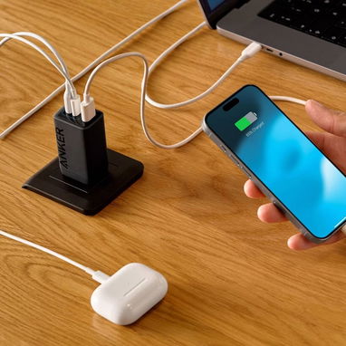 ⚡ Cargador Anker 65W GaN Prime 3 Puertos (2 USB-C + USB-A) Carga Rápida iPhone/Samsung/MacBook ENVÍO* + GARANTIA** - Img 112491060