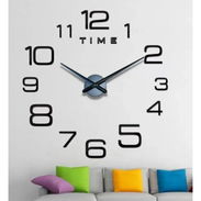 RELOJ DE PARED EFECTO ESPEJO 3D 120 CM DIÁMETRO. 25 USD - Img 58326093
