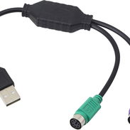 Cable Adaptador Convertidor LEIHONG USB a PS/2 Plug Active Dual PS2 - Img 57703776