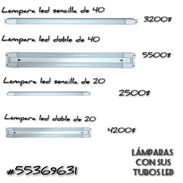 Lámpara led doble, sencillas de 40 y 20 - Img 52642596