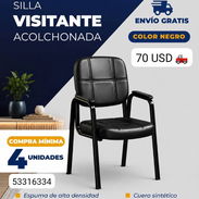Silla Visitante Acolchonada Color Negro - Img 56569355