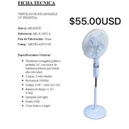 Ventilador recargable - Img 54948934