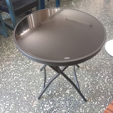 🔰 MESA 🔰 PLEGABLE REDONDA COLOR NEGRO. MENSAJERÍA CON FACTURA. TL 54833699 - 4/5