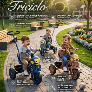 Velocipedos con guiador Spiderman, Ironman 100usd - 3/3