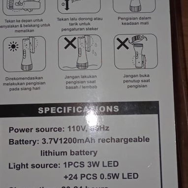 LINTERNA LED RECARGABLE FRONTAL Y LATERAL, ENTREGA DE FACTURA. VARIEDAD DE ÚTILES DEL HOGAR, ELECTRODOMÉSTICOS, ETC - Img 116729377