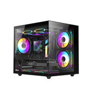 💻 RUIX OV502 M-ATX – Chasis Gaming Mini Torre, 3 ventiladores Prima ARGB, vidrio templado 180°, USB 3.0. Compacta 💻 - Img 56475479