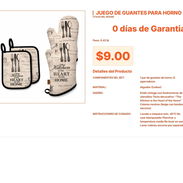 Set de Cocina Vintage de Algodón: Guantes de Horno "The Kitchen" Real VPT#-0407 - Img 55667917