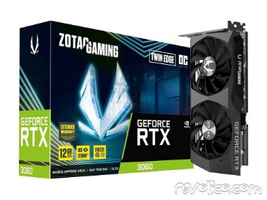 0km✅ Tarjeta de Video Zotac Gaming RTX 3060 Twin Edge 12GB OC 📦 2xFan, 600WR, 224mm, DLSS, 3xDisplay Port ☎️56092006 - Img main-image-45710838