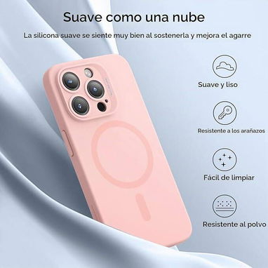 🪷ESR Funda para iPhone 15 Pro con MagSafe – Rosa🪷 - 5/6