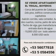 Se vende apartamento en El Trigal, Boyeros Rebajado a 6mil USD - Img 45562837