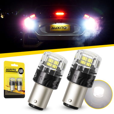 Bombillo LED AUXITO 1157 Doble Filamento P21/5W BAY15D 6500K Blanco (2 Unidades) - 4/9