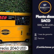 Planta diesel SACO 5000 w 110 v220 v Isonora  Precio:2040 usd transporte incluído - Img 54971104