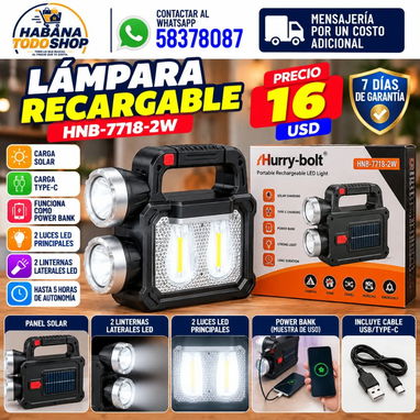 LAMPARAS REGARGABLES DE VARIOS MODELOS Y PRECIOS NUEVAS EN CAJA!!!! - 9/9