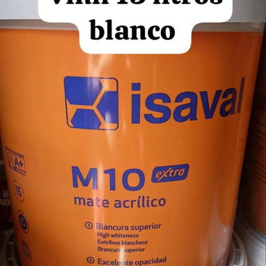 Pintura vinil euroquimica y isaval 15 litros antimoho ATM blanco coco importadas de España en nuestro almacén en playa - Img 119699305