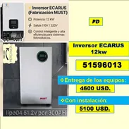 PD-617-Inversor ECARUS 12kw ...51596013...transporte costo adicional - Img 55958121