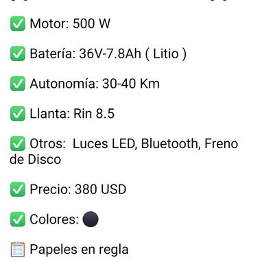 Scuter eléctrico nuevo en caja - 5/5