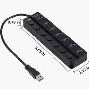 Hub de 7 puertos 3.0 con interruptor de encendido y apagado LED - Img 56097548