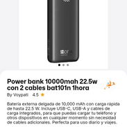 Powerbank de 10000mah 22.5w con 2 cables - Img 57858931