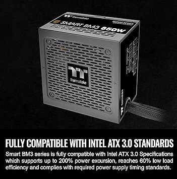 Fuente Thermaltake Smart BM3 850W 80Plus Bronze ATX 3.0 y PCIE 5.0 Ready alimentación semimodular; 🎙52669205 - Img 70711655